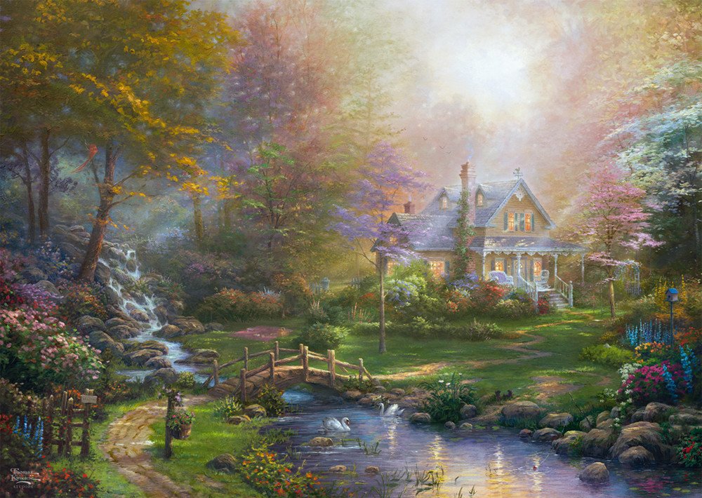 Puzzle PQ 1000 Thomas Kinkade Idealny dzień G3
