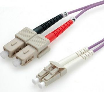 Roline ROLINE Patchcord światłowodowy 50/125um LC-SC OM4 2m fioletowy