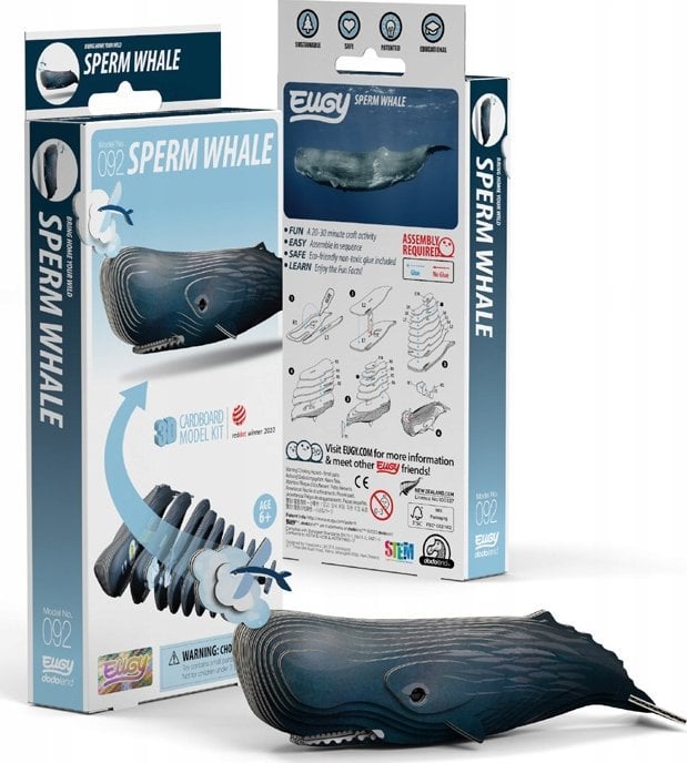Teka Wieloryb Kaszalot Eugy. Eko Układanka 3D