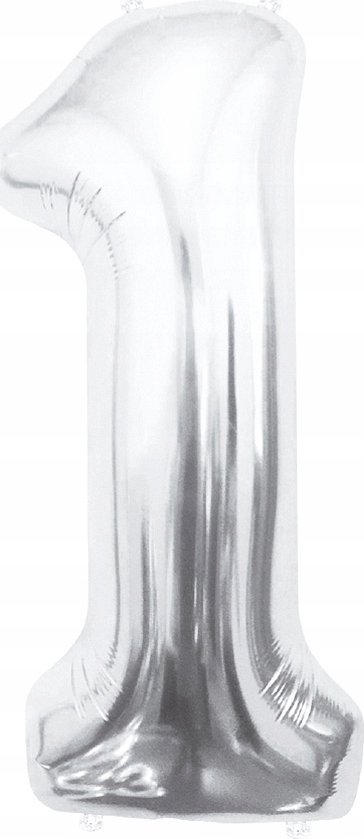 GoDan Balon foliowy B&C Cyfra 1 srebrna 85cm BC-HSR1