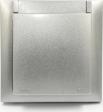 Efapel EFAPEL LOGUS90 RAMKA Z KLAPKĄ DO GNIAZDA IP44 ALUMINUM 90961 TAL