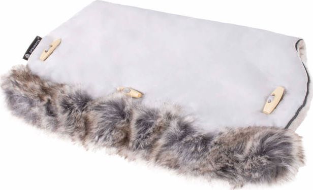 Springos Mufka do wózka, wodoodporna rękawica z futerkiem szara UNIWERSALNY