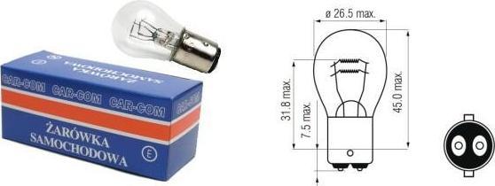 Carcommerce ŻARÓWKA 24V 21/5W BAY15D