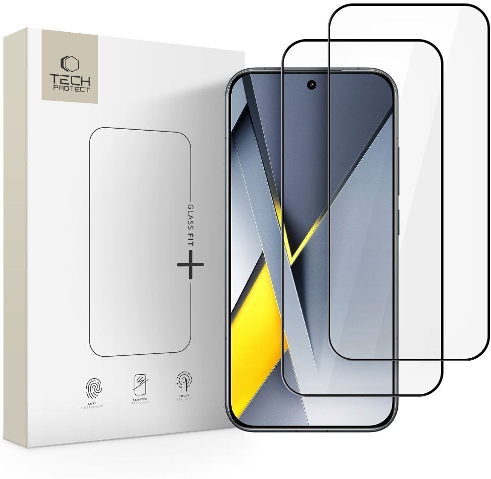 SZKŁO HARTOWANE TECH-PROTECT GLASS FIT+ 2-PACK XIAOMI POCO F8 PRO BLACK
