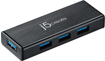 HUB USB j5create 1x microUSB + 4x USB-A (JUH340)