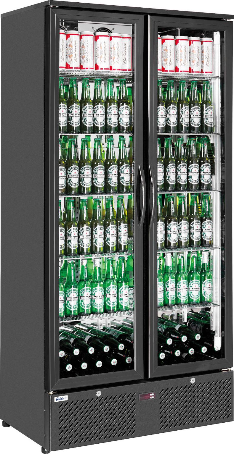 Witryna chłodnicza ARKTIC Lodówka barowa na napoje 2-drzwiowa szer. 90cm 458L Lodówka barowa na napoje 2-drzwiowa szer. 90cm 458L
