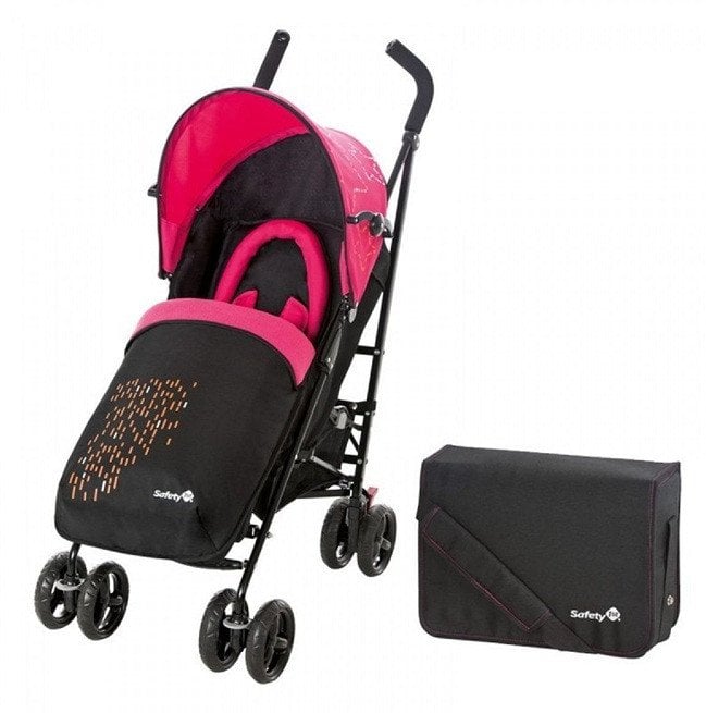 WÓZEK SAFETY SLIM PACKAGE CITY PINK + ŚPIWOREK + TORBA 12077062