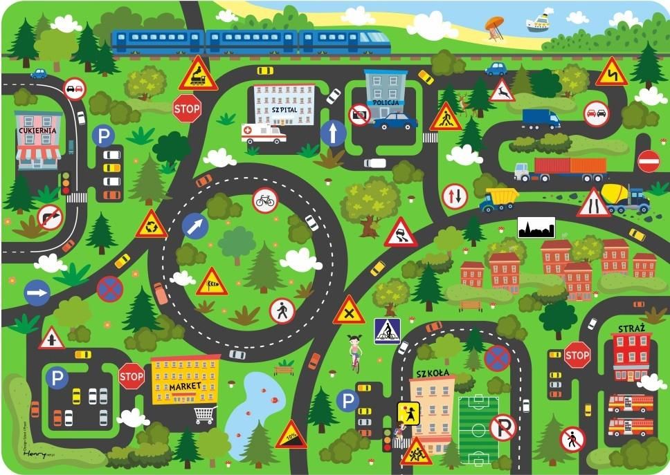 HENRY Podkładka na biurko - Znaki drogowe