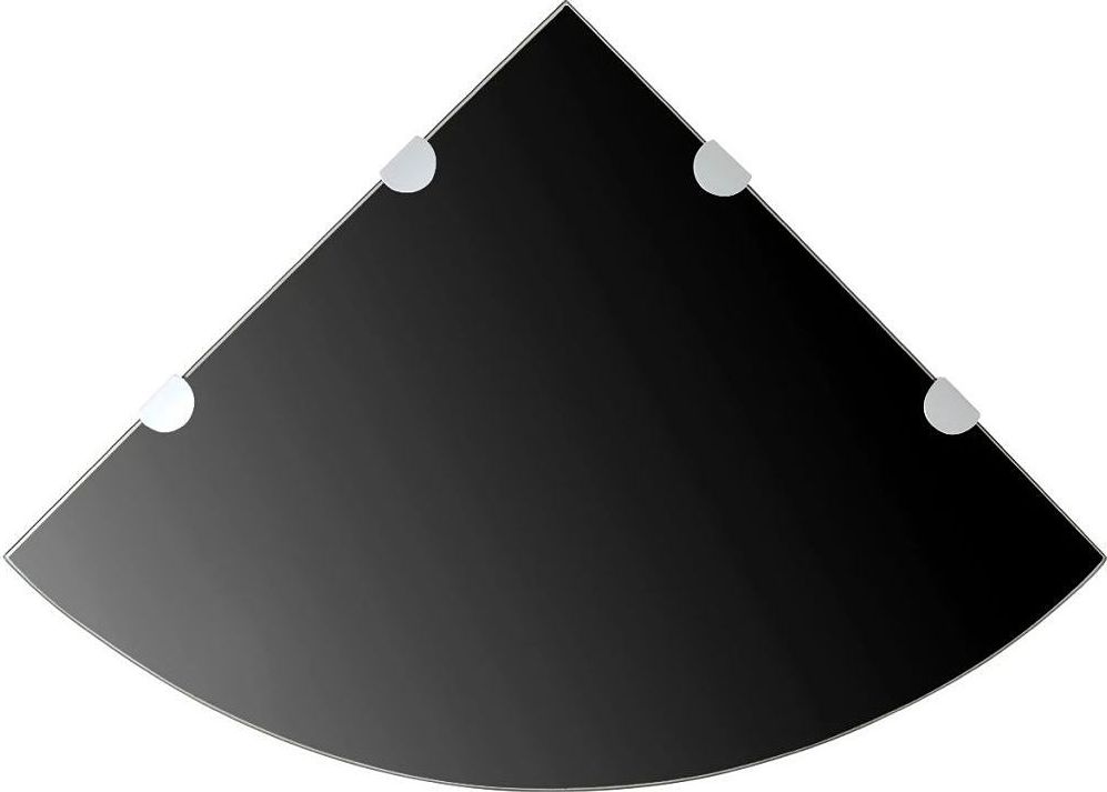 Elior Czarna półka z hartowanego szkła - Gaja 4X