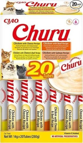 Inaba Foods INABA CHURU Varietes Kurczak i Wołowina -kot 20x14g