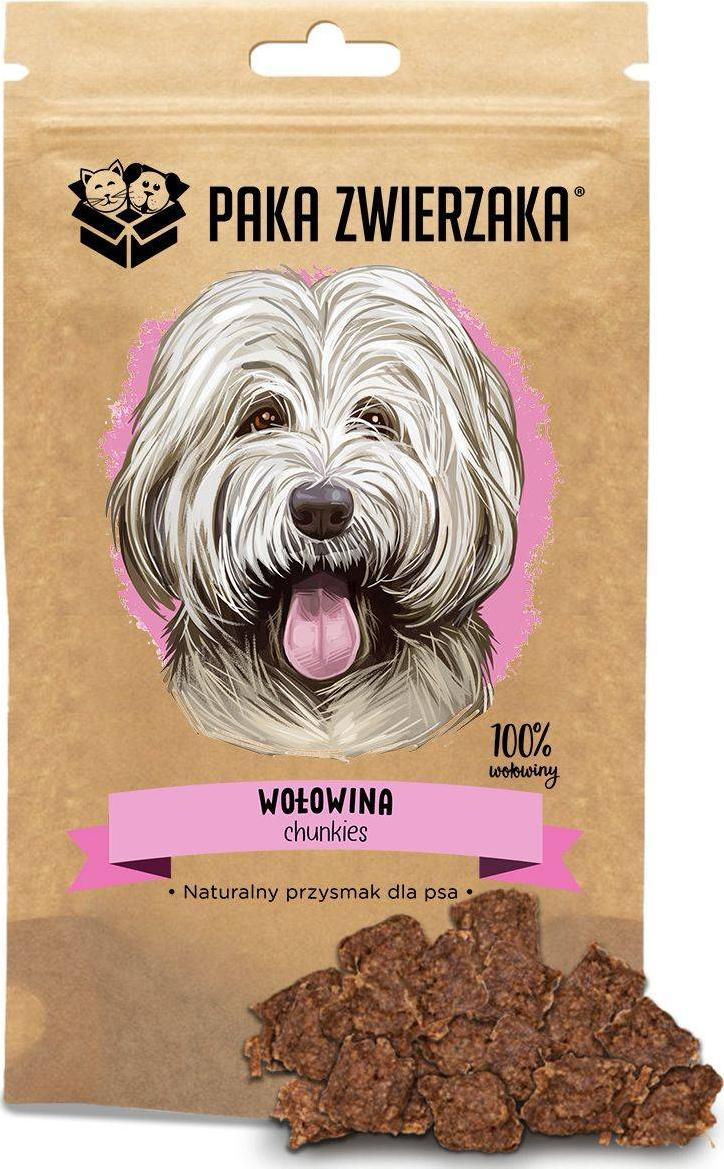 Paka Zwierzaka Paka Zwierzaka Chunkies Wołowina 100 % Przysmak Dla Psa 80 g
