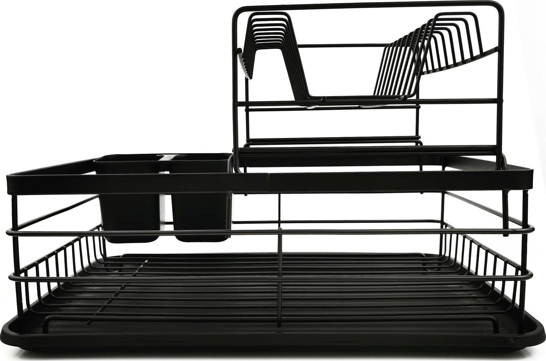 kontrast Suszarka do naczyń dwupoziomowa duża ociekacz 43x28x26 cm czarna