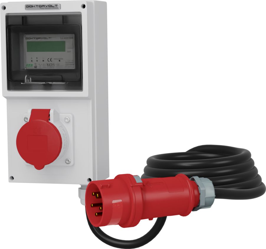 Doktorvolt 16A Mobilny licznik energii elektrycznej MID Przewód 5x2,5mm2 Doktorvolt 4326