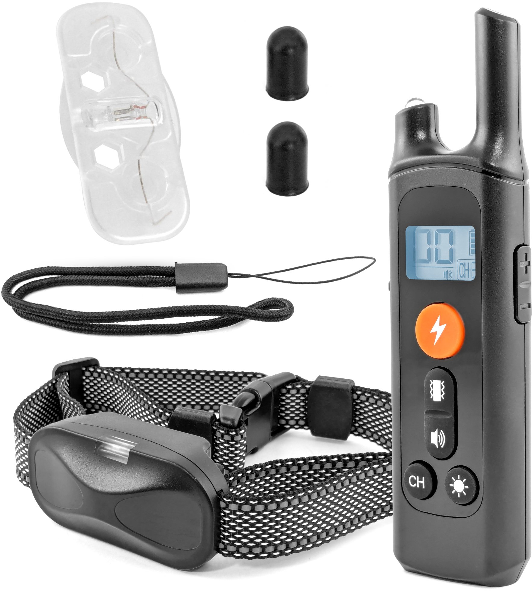 Obroża Treningowa Uniwersalna 3 Kanały Pilot Odbiornik USB-C Latarka 800m.