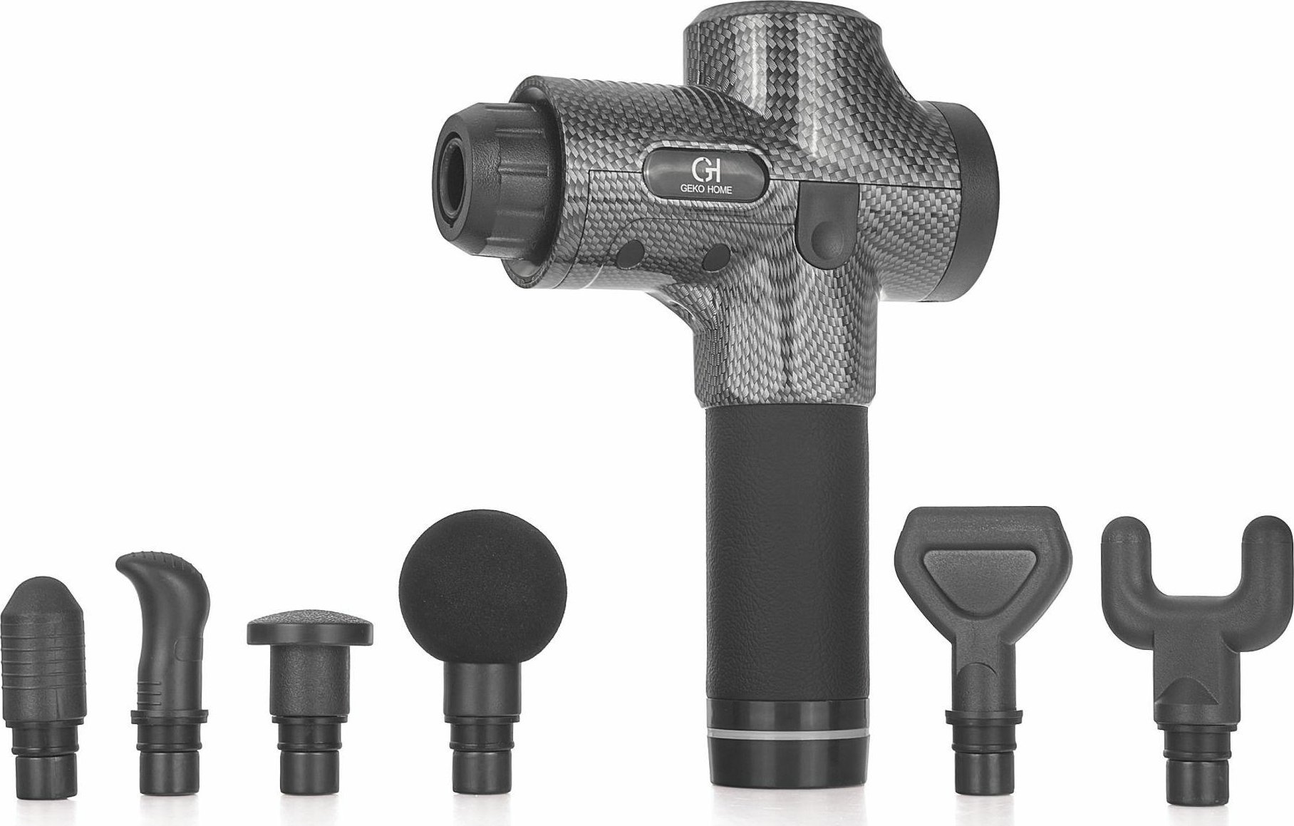 Geko Pistolet do masażu 100W z etui + 8 końcówek masujących (10)