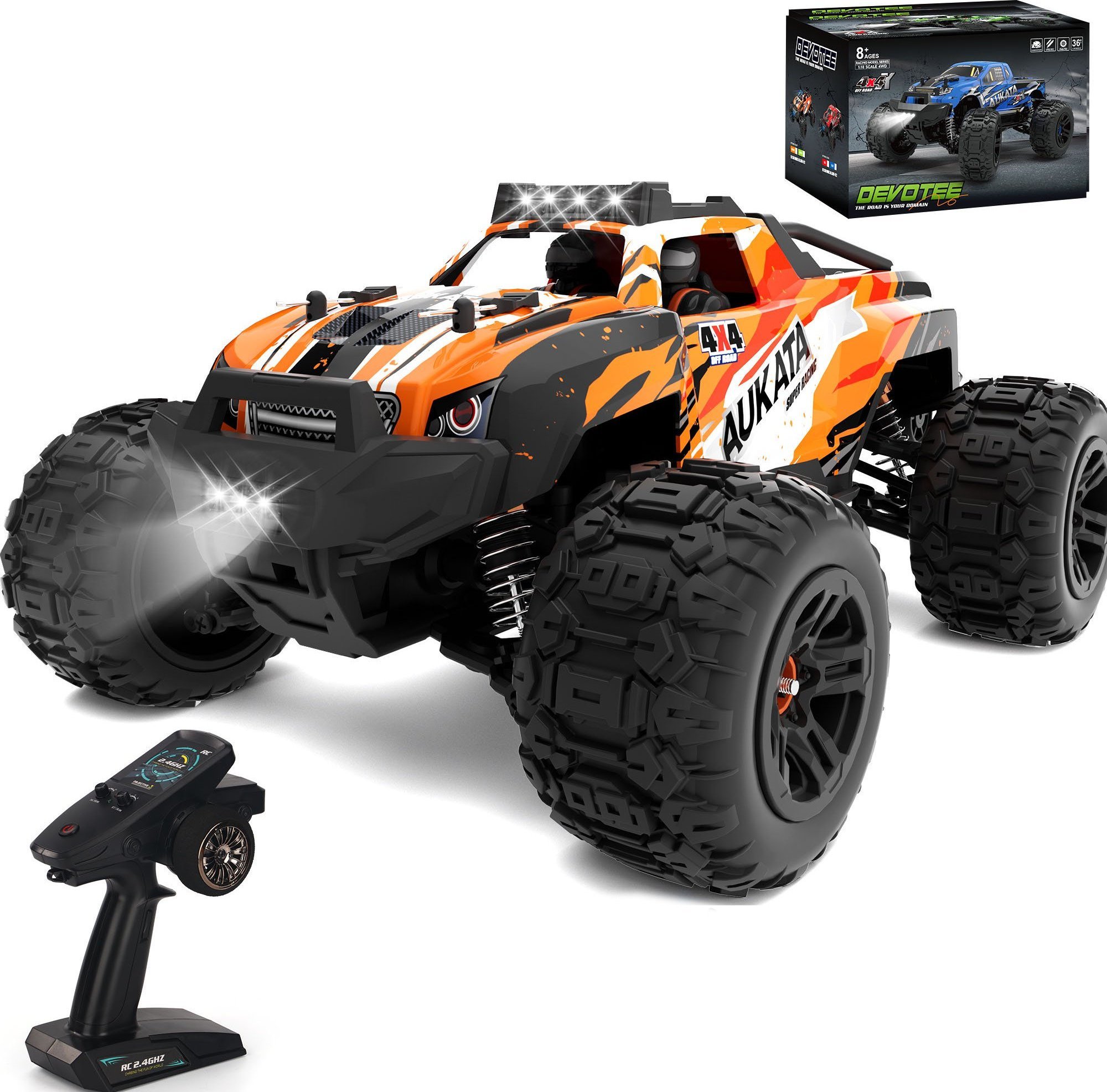 Coil samochÓd terenowy zdalnie sterowany 4x4 1:8 orange