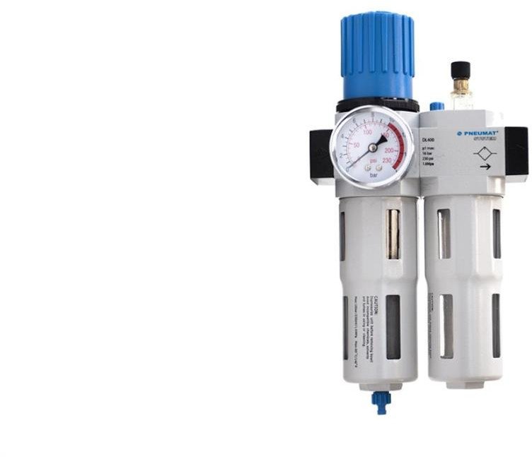 Blok przygotowania powietrza G 1/2 GW do 16 bar, regulacja 1,5-12 bar, 20 um, spust automatyczny