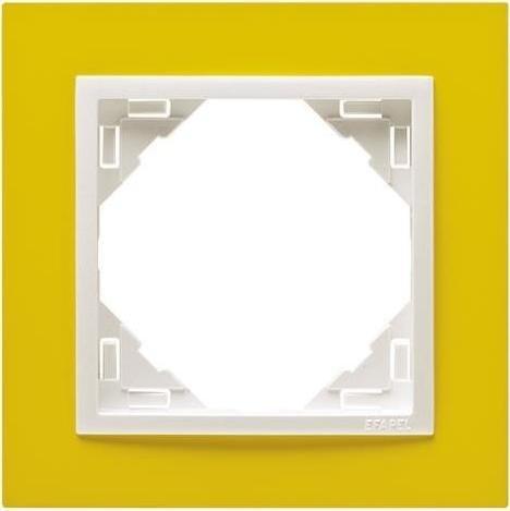 Efapel EFAPEL ANIMATO RAMKA 1-KROTNA ŻÓŁTY LODOWY 90910 TRG