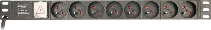 Gembird Listwa zasilająca rack 8x francuskie 3m (EG-PDU-014-F)