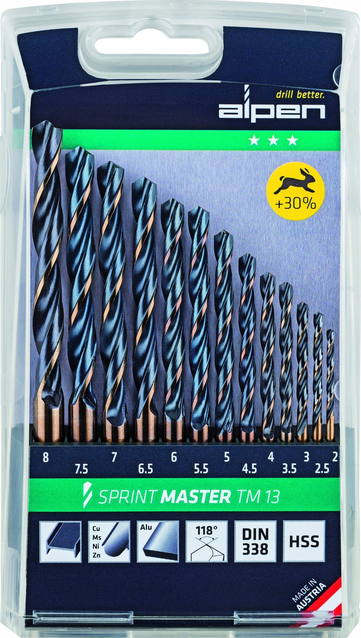 Wiertło Alpen Sprint Master TM 13 2-8x 0,5