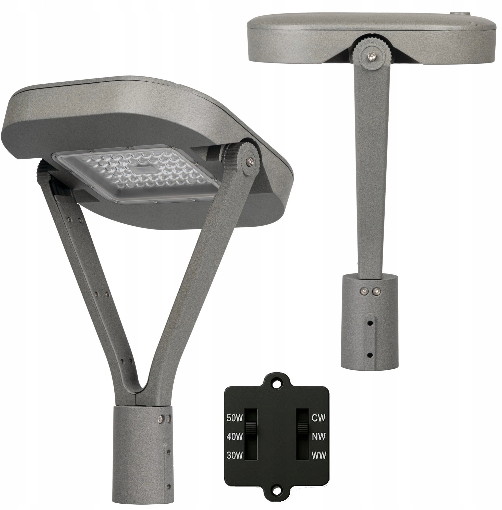 Oprawa parkowa LED PARCOLI 30-50W CCT G 7250 lm (WW)/8000 lm (NW)/7500 lm (CW) IK08 IP66 Ikl.ENEC 5 Lat Gwar. szary 36435