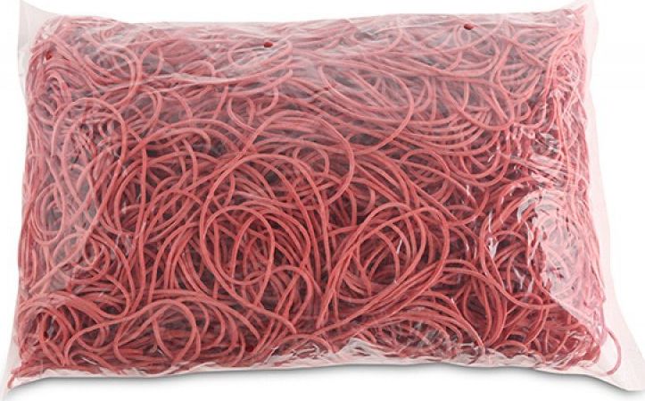 Office Products Gumki Recepturki Office Products, Średnica 100Mm, 1,5X1,5Mm, 60% Kauczuku, 1000G, Zgrzewka, Czerwone