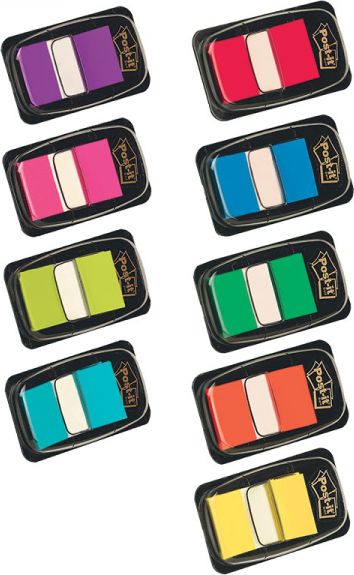 3M Zakładki indeksujące foliowe Post-It 25x43mm 50szt. czerwone (13K001B)