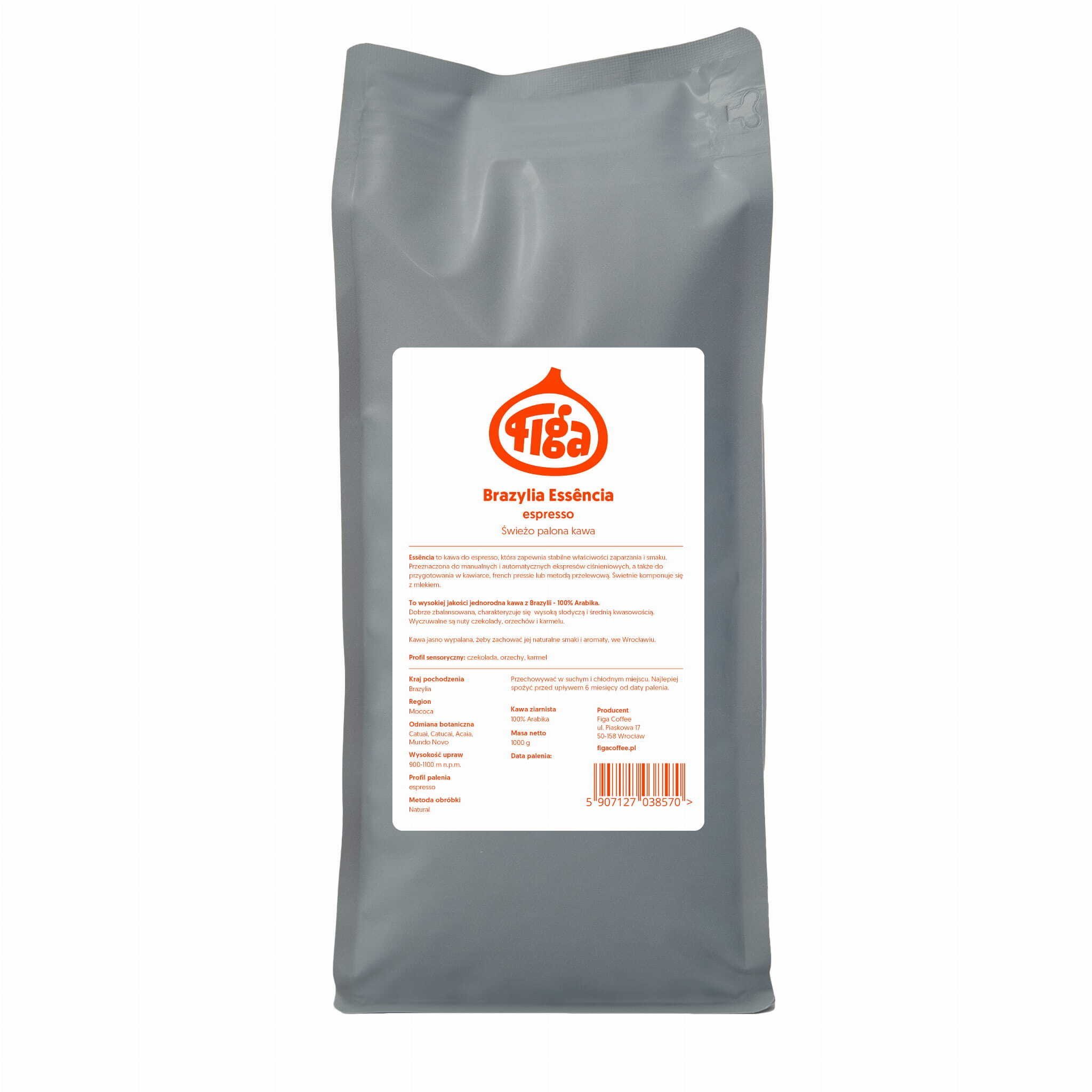 Kawa ziarnista Figa Coffee Brazylia Essencia Espresso 1 kg