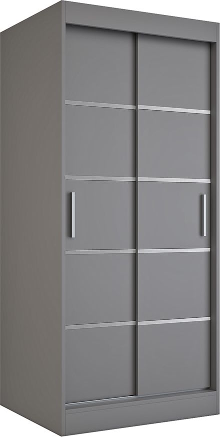 Elior Antracytowa szafa przesuwna - Livia 2X