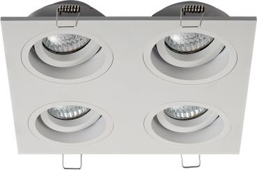 Zumaline CHUCK DL4 SQUARE Spot 20069-WH (white) 4* GU10 MAX 50W white aluminium