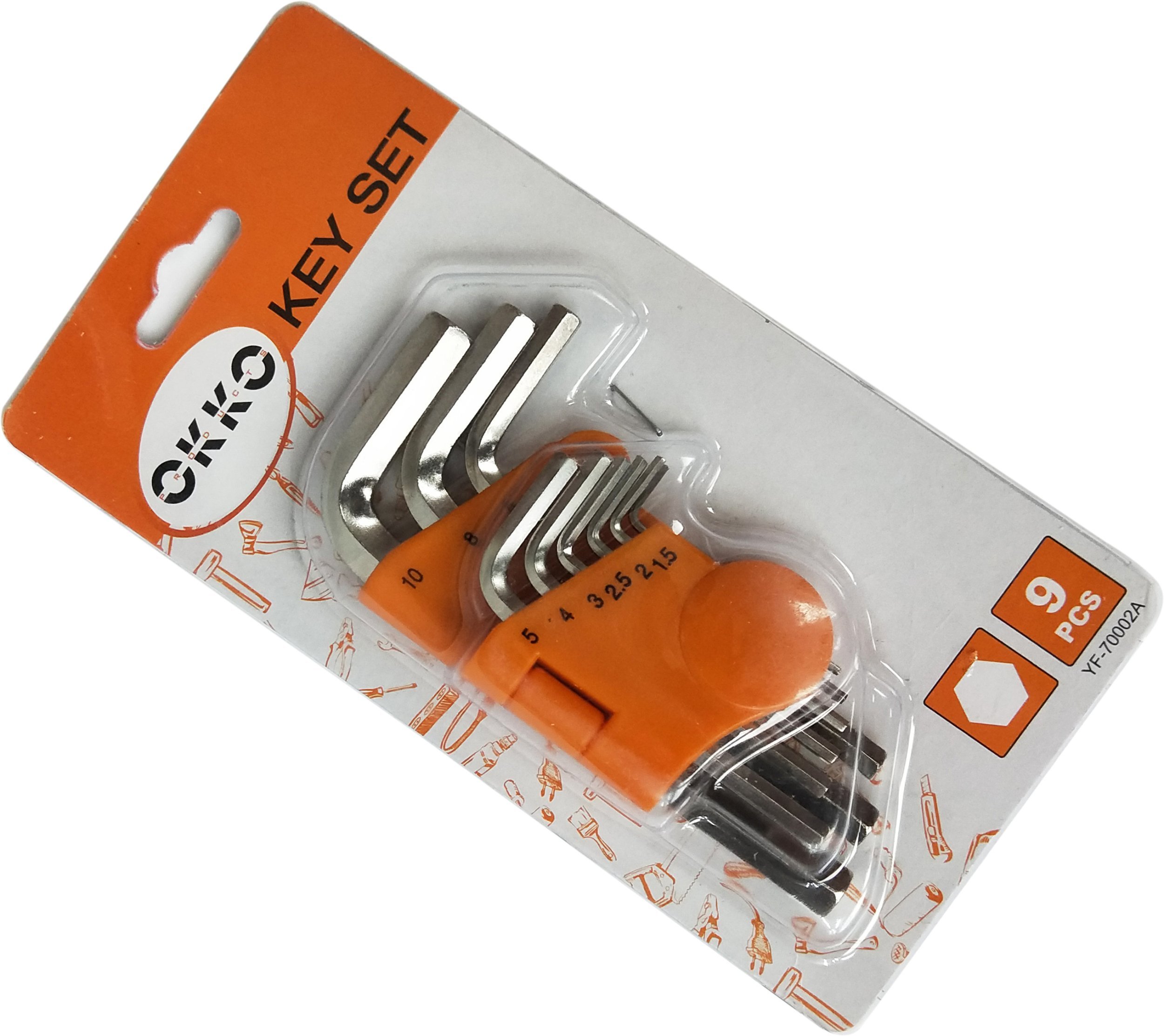 HEXAGONA KEY SET HH F-70002A 9PCS 1.5-10