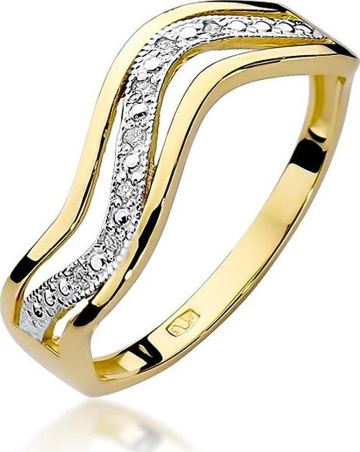 Best Diamonds złoty pierścionek z brylantem 0.06ct 24