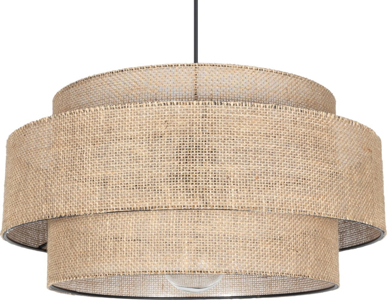 Lampa wisząca Solar Lampa wisząca zwis pojedynczy BOHO len