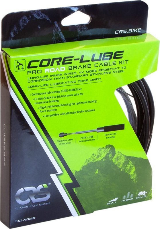 Clarks Zestaw linki hamulcowej z pancerzem CLARKS RACE SERIES, Core-Lube Pro Road Brake Cable Kit, Szosa