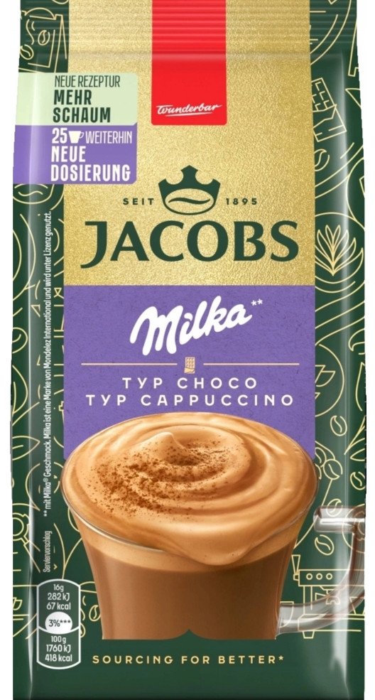 Kawa rozpuszczalna Cappuccino Schoko Milka 400g - Jacobs