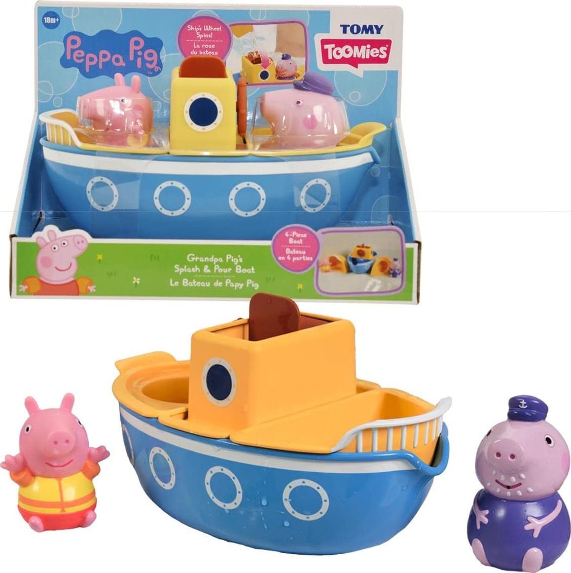Tomy TOMY TOOMIES - ŚWINKA PEPPA - ZABAWA NA ŁODZI - E73414
