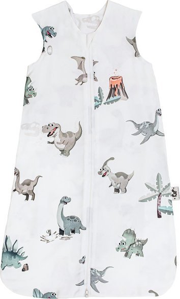 PULP BAMBOO Śpiworek Bambusowy do spania dla dzieci letni TOG-0,5- Świat Dinozaurów do 12m.
