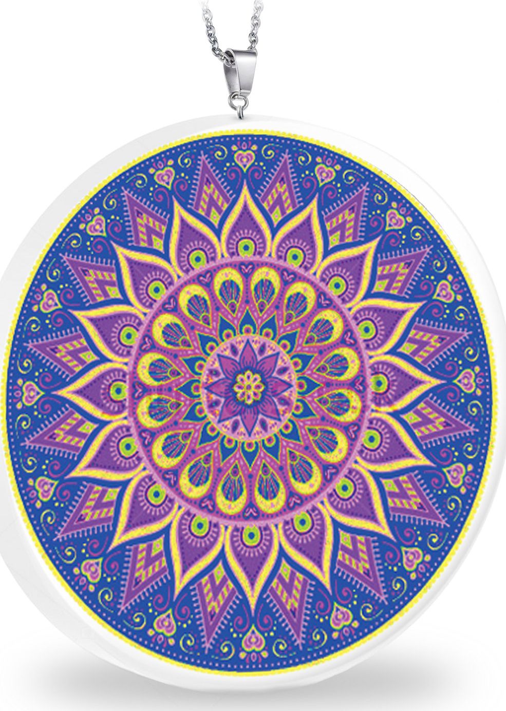 GANELLI Jewelry & handmade GANELLI Wisiorek Ceramiczne Orientalne Motywy - Mandala Tybet (niebieski)