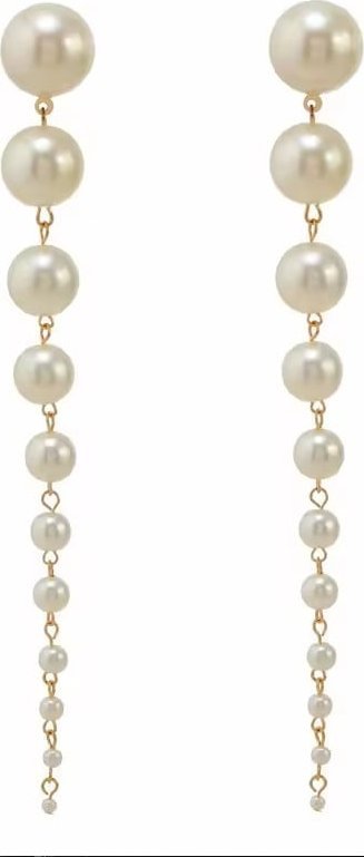 KOKONET Kolczyki DŁUGIE PERŁY złote ślubne wiszące GLAM