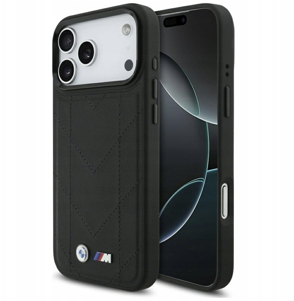 BMW Etui M Quilted Logo MagSafe do iPhone 17 Pro Max czarny