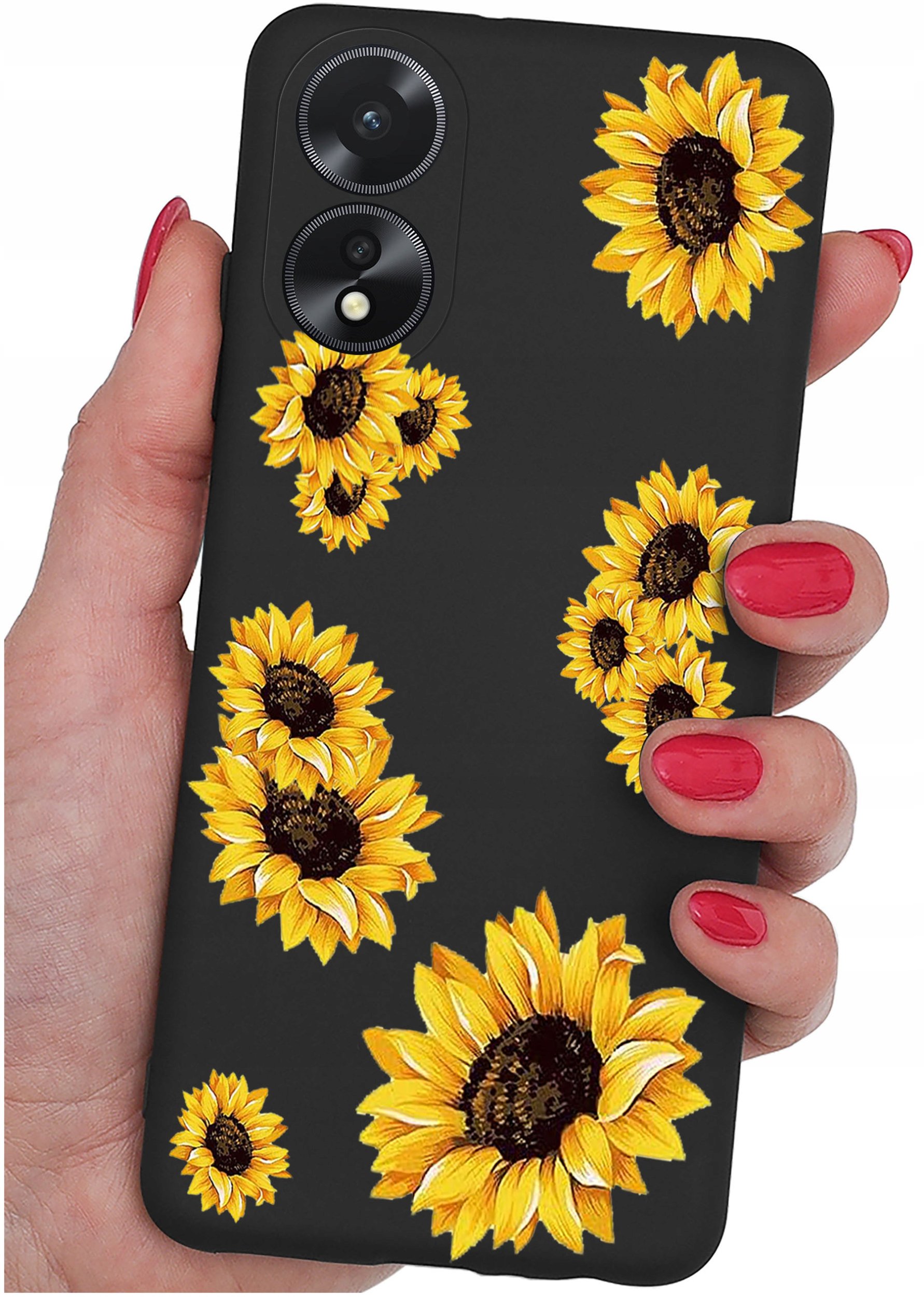 ETUI do Oppo A38 4G WZORY |SILIKONOWE MATT CASE + SZKŁO 9H