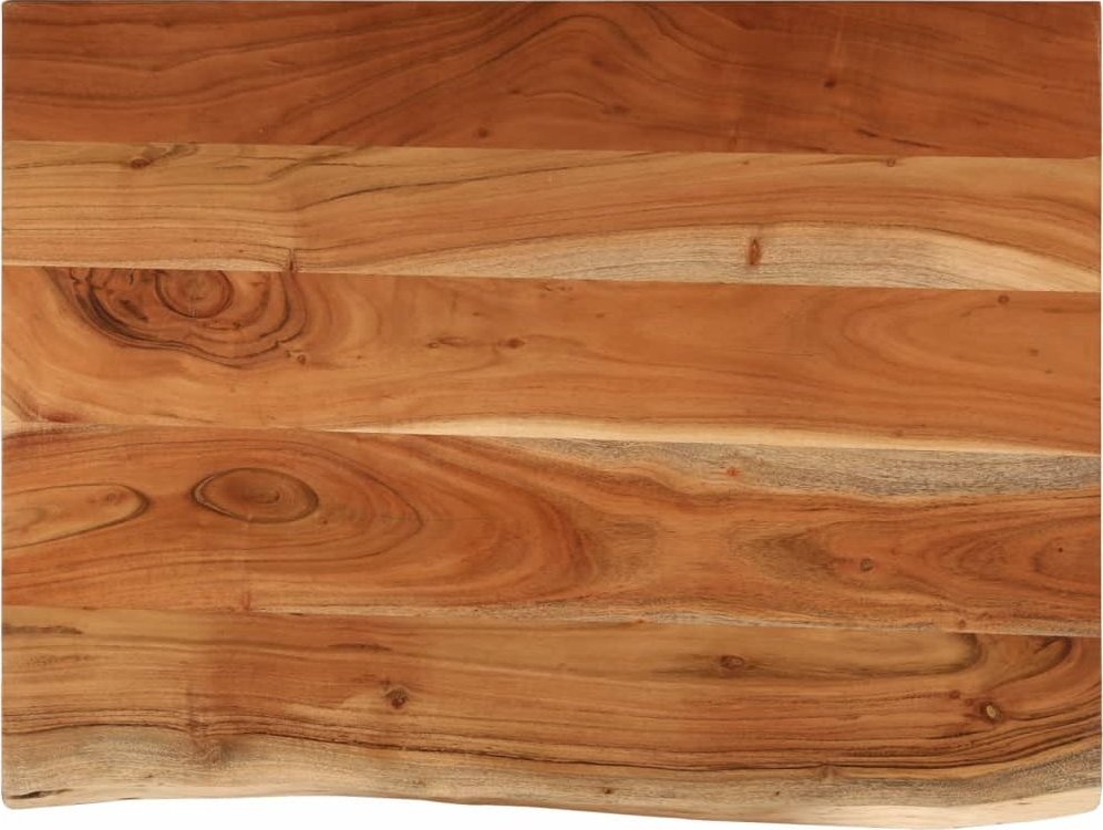 Blat łazienkowy, 80x60x2,5 cm, prostokątny, drewno akacjowe