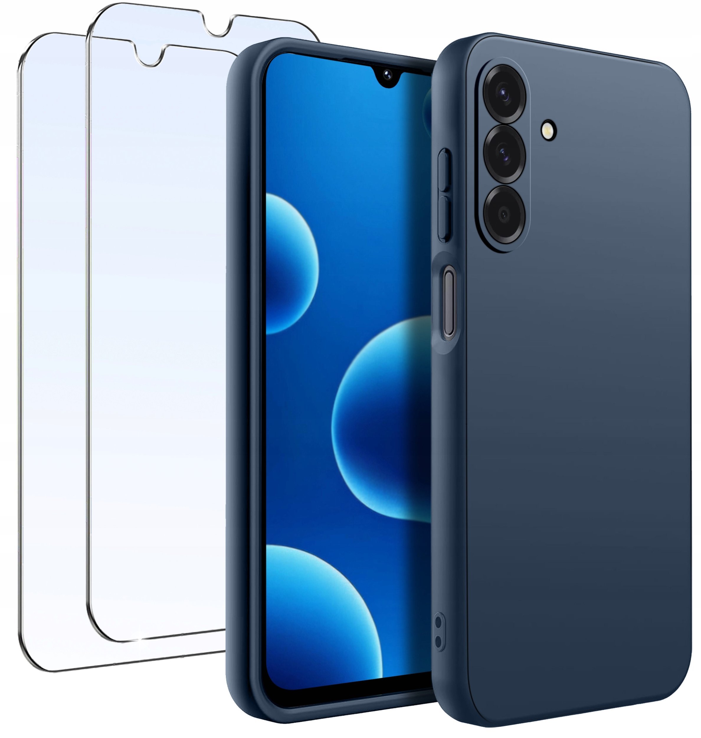 ZESTAW Etui do Samsung A26 5G Matowe Silikon 2 SZTUKI SZKŁO