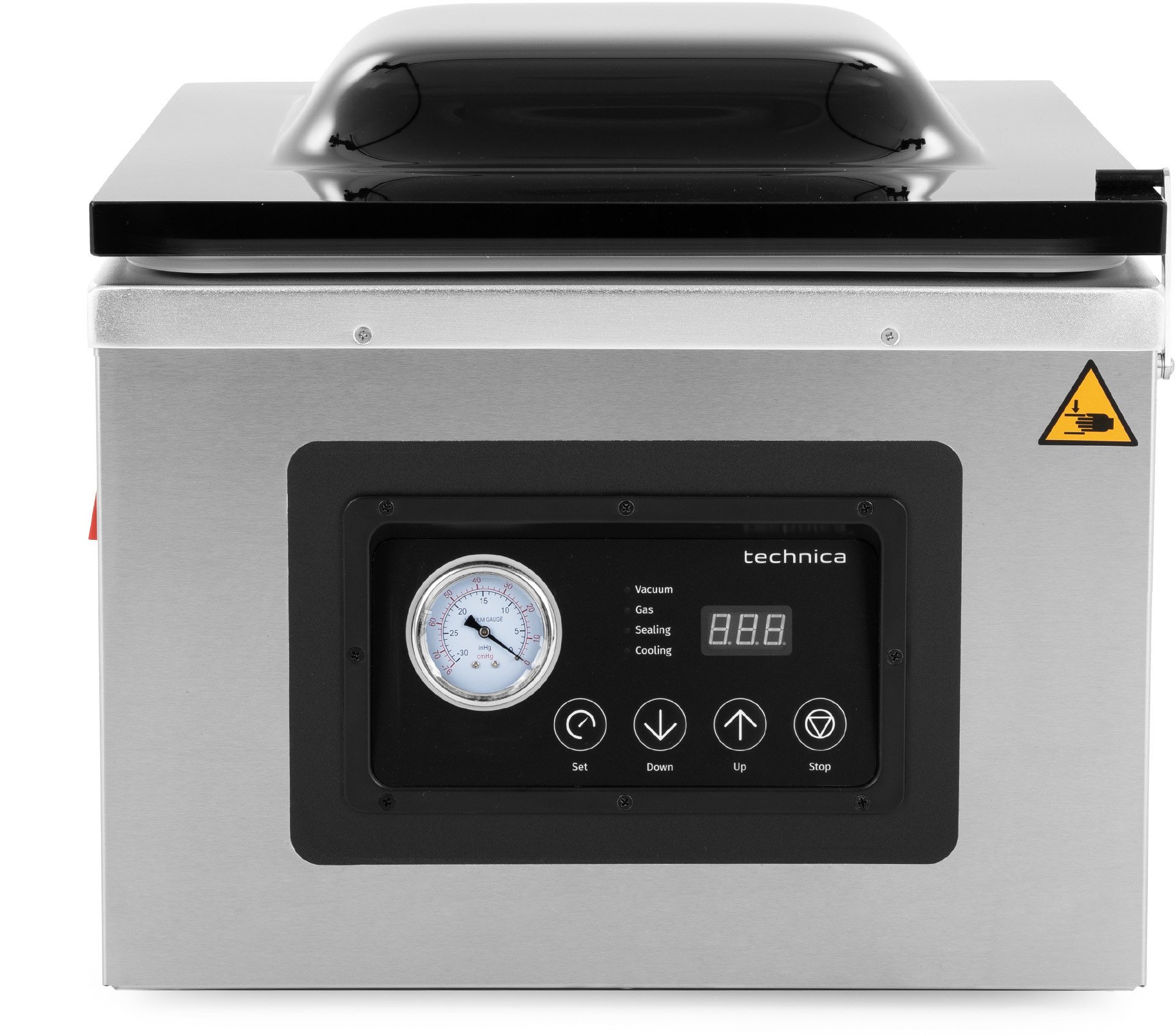 Pakowarka próżniowa komorowa, z pompą olejową, 1100 W, 491x551x450 mm, dł. listwy zgrzewającej 410 mm | TECHNICA, Platinum Line