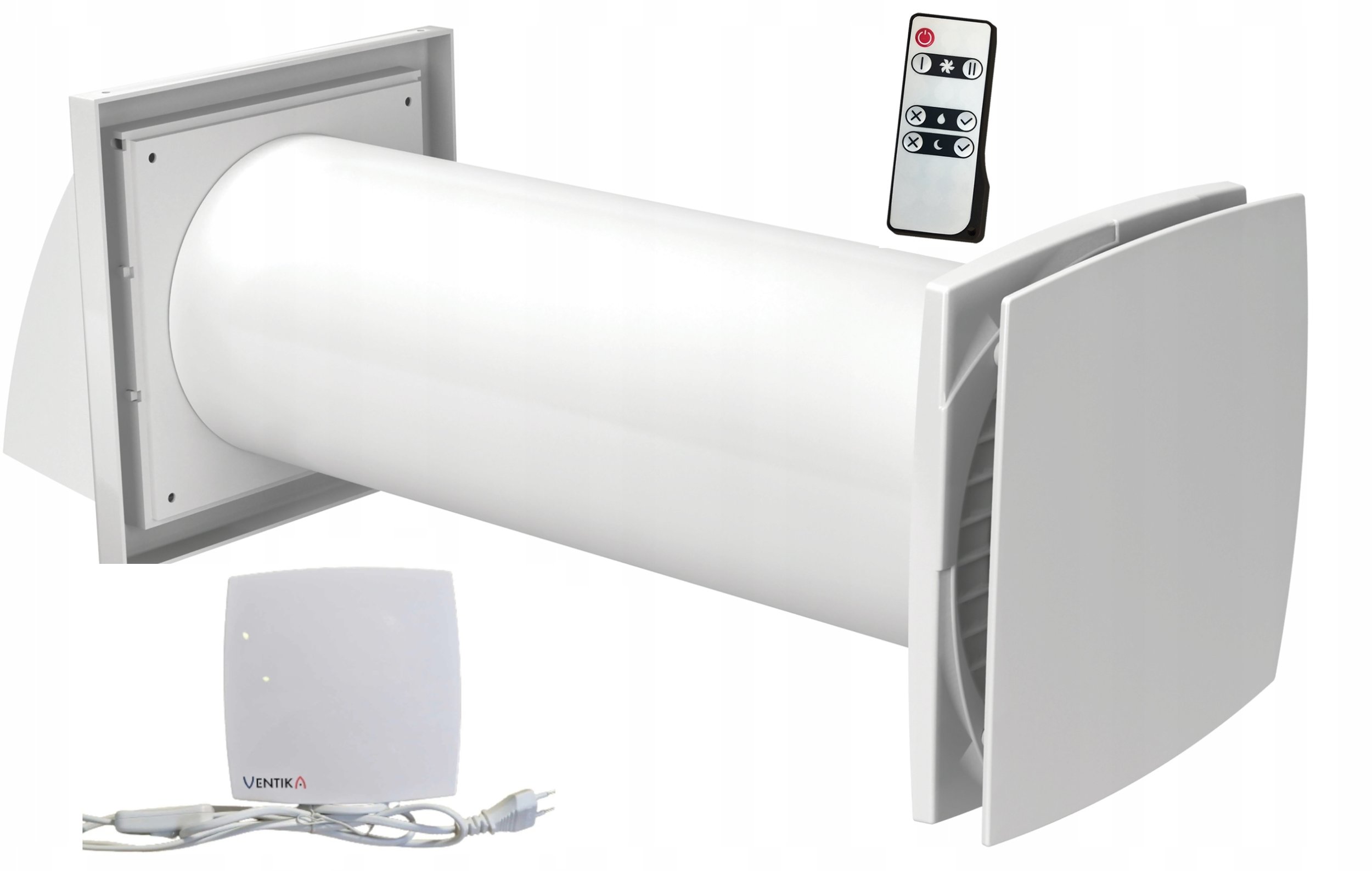 Urządzenie wentylacyjne do pojedynczych pomieszczeń Ventika SoloPlus z wymiennikiem ceramicznym wersja V.2 z czujnikiem wilgotno