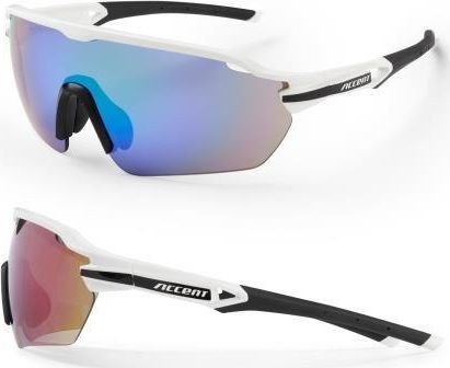Accent Okulary Accent Reflex biało czarne, 2 pary soczewek uniwersalny