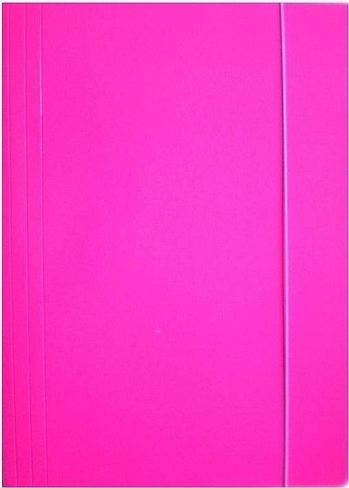 Ziemia Obiecana Teczka A4 z gumką błyszcząca różowa