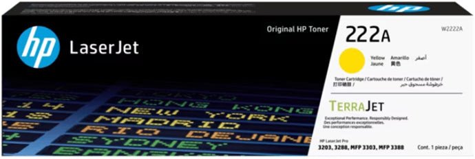 HP 222A - Gelb - original - LaserJet - Tonerpatrone (W2222A) - fur Color LaserJet Pro MFP 3302fdn