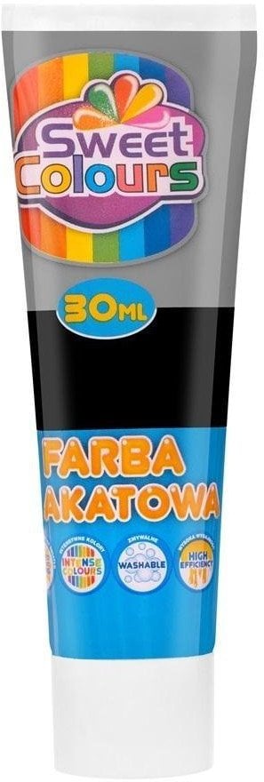 Farba plakatowa w tubie czarna 30ml