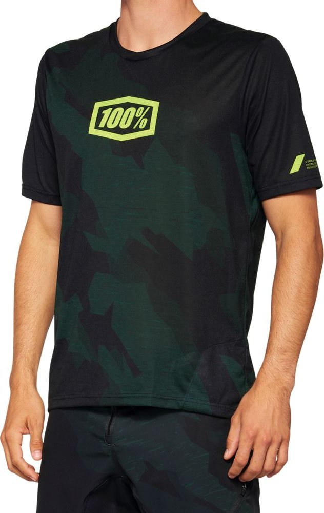 100% Koszulka męska 100% AIRMATIC LE Jersey krótki rękaw black camo roz. XL (NEW 2022)